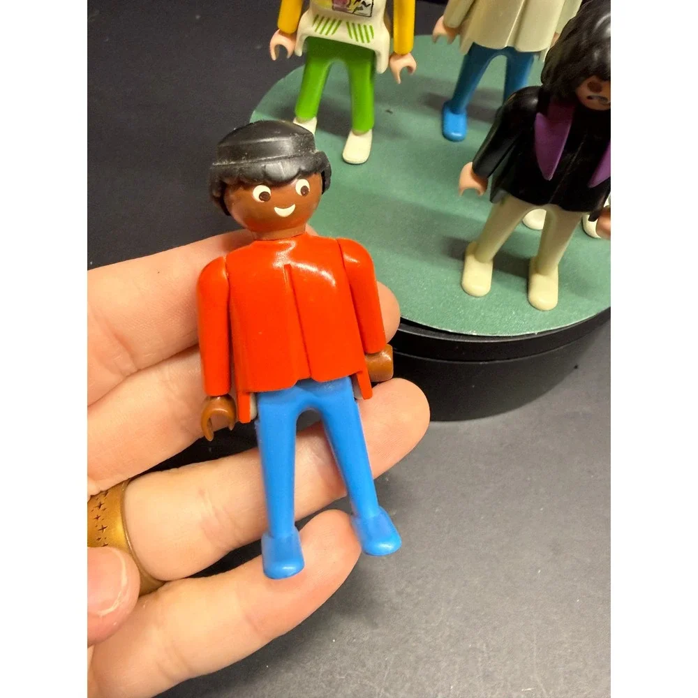 Vintage Playmobil Geobra Figure Lot 1974 1990 Klicky People 5 Piece Set Multi